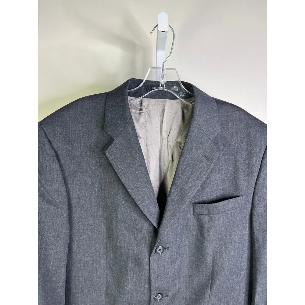Calvin Klein Blazer 46R Gray Wool Timeless Corporate Business Casual Office